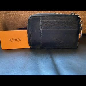 Tod’s Black Leather Keyring/ Card case